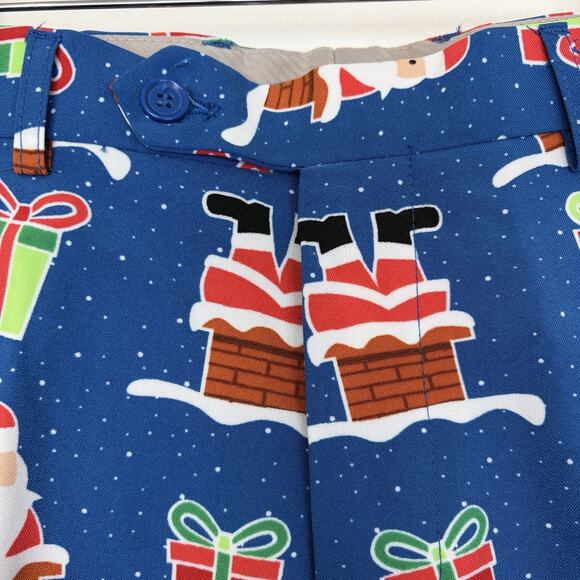 OppoSuits Mens EU 50 US 40 UK 40 Christmas Ugly Sweater Suit Jacket Pants Santa - Picture 7 of 16